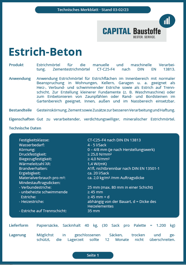 Estrich-Beton